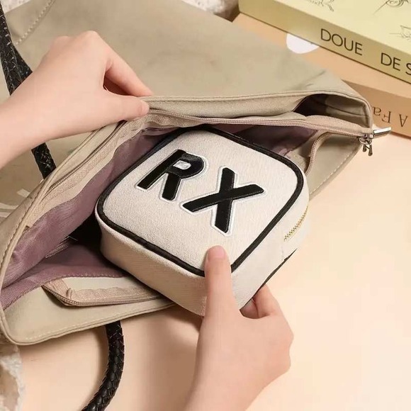 RX Medicine Bag Storage Organizer Travel‎ Toiletry Case Small - Picture 2 of 4